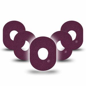 ExpressionMed Wine Red Dexcom G7 Tape, Dexcom Stelo Glucose Biosensor System, 5-Pack Tape Color Sample Inspired, Overlay Tape CGM Design