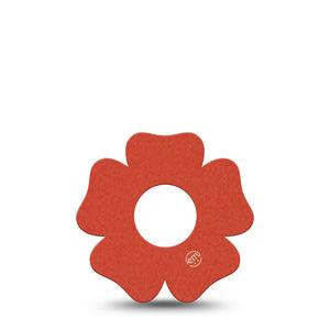 ExpressionMed Cherry Red Infusion Set Flower Shape Tape, 5-Pack Tape Solid Red, Plaster Continuous Glucose Monitor Design