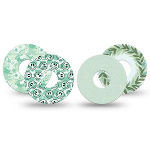 ExpressionMed Pistachio Whirl Variety Pack Freestyle Libre 3 and Libre 3 Plus Tape, 4-Pack Tape Variety, Solid Color Pack, Adhesive Tape Continuous Glucose Monitor Design