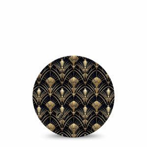 ExpressionMed Midnight Deco Freestyle Libre, Libre 2 Plus, and Abbott Lingo OverPatch, Single Tape Art deco style Fixing Ring Tape for Continuous Glucose Monitor