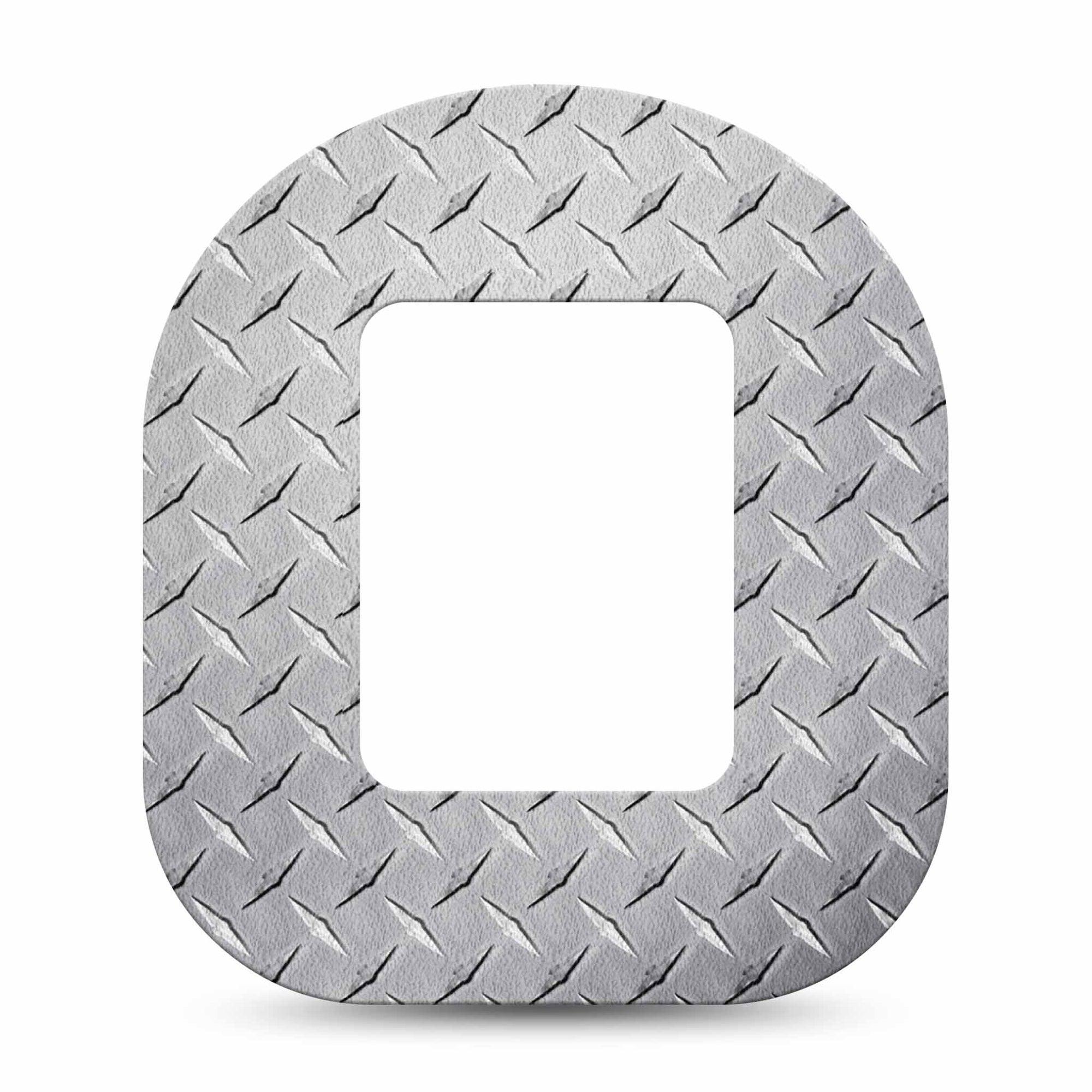 ExpressionMed Grid Iron Patch Single Tape Gray Steel iron inspired pattern Pump Overlay Design