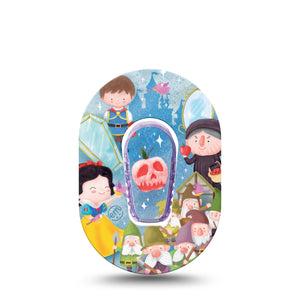 ExpressionMed Snow White Dexcom G6 Mini Tape, Single Tape and Single Sticker Snow White Evil Queen, Adhesive Tape CGM Design