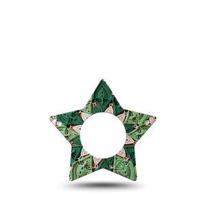 ExpressionMed Knit Monstera Freestyle Libre, Libre 2 Plus, and Abbott Lingo Star, Single Tape Hand knitted inspired floral Decorative Patch for CGM