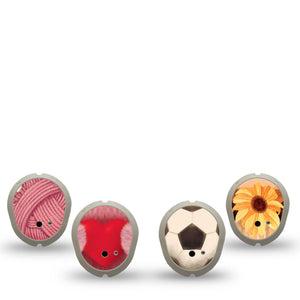 ExpressionMed Cute Wildlife Dexcom G7 and Dexcom Stelo Glucose Biosensor System Sticker, 4-Pack Sticker playful animal nature pattern Sensor Cover for Continuous Glucose Monitor