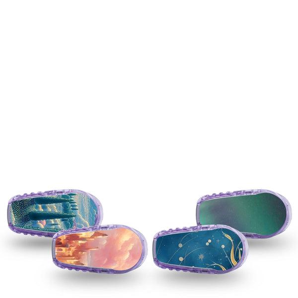 ExpressionMed Wanderer's Reverie Variety Pack Dexcom G6 Sticker, 4-Pack Sticker Serene skies Adhesive Tape for CGM