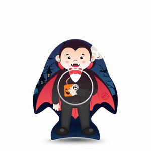 ExpressionMed Thirsty Vampire Freestyle Libre Sticker and Tape, Abbott Lingo,  Vampire Costume Theme Adhesive Sticker and Tape Design Continuous Glucose Monitor Design