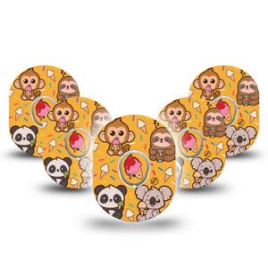 ExpressionMed Ice Cream Buddies Dexcom G7 Tape, Dexcom Stelo Glucose Biosensor System, 5-Pack Tape and 5-Pack Sticker Ice Cream Sprinkles, Overlay Tape CGM Design