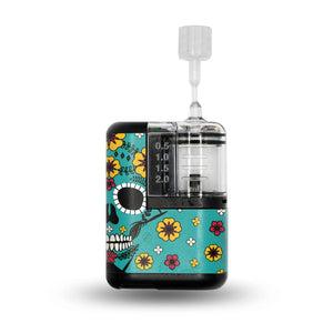 ExpressionMed Teal Skull Tandem Mobi Sticker Single Sticker Only Artistic Skull, Vinyl Decoration CGM Design