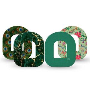ExpressionMed Deep Forest Variety Pack Omnipod Tape, 4-Pack Tape Variety Lux Boho Prints, Adhesive Patch Pump Design