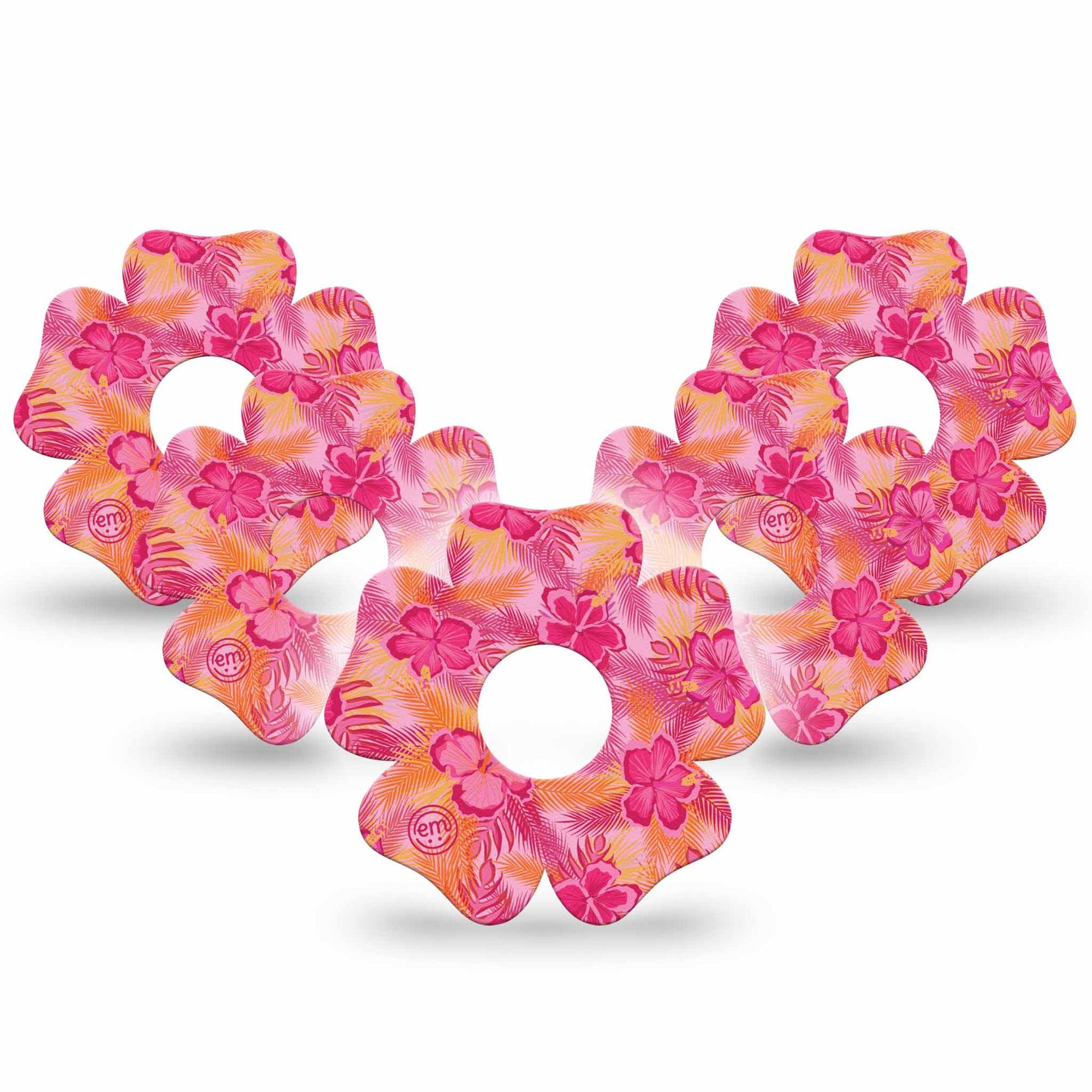 ExpressionMed Pink Hibiscus Libre 3 Flower Patch