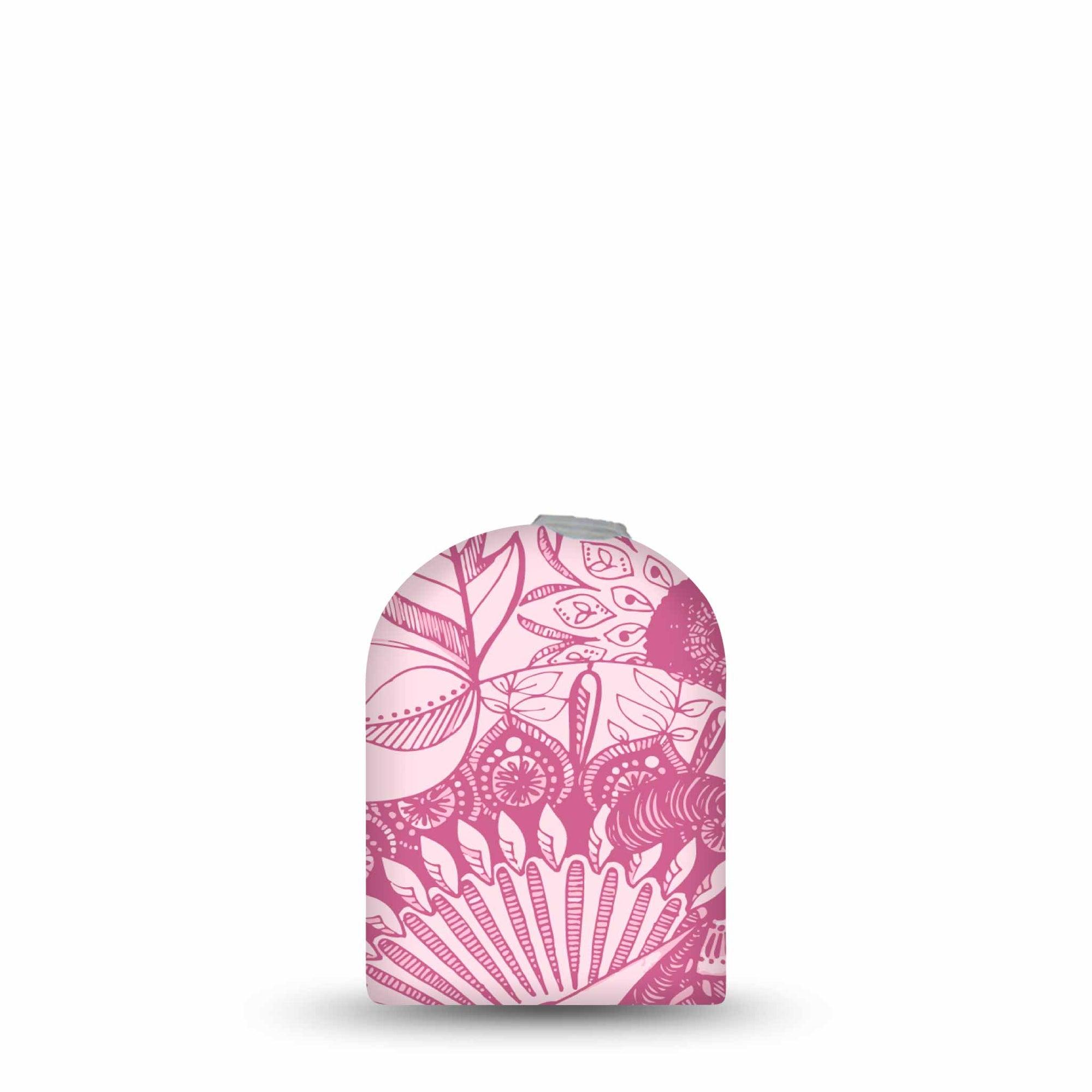 ExpressionMed Magenta Dani Pod Full Wrap Sticker Pod Full Wrap Sticker Single Sticker Magenta Sunflower boho design Decorative Decal Pump design