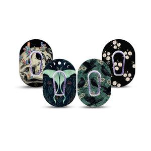 ExpressionMed Gothic Wilderness Dexcom G6 Mini, tape and sticker  dark daisy nature pattern Waterproof Adhesive Tape for CGM