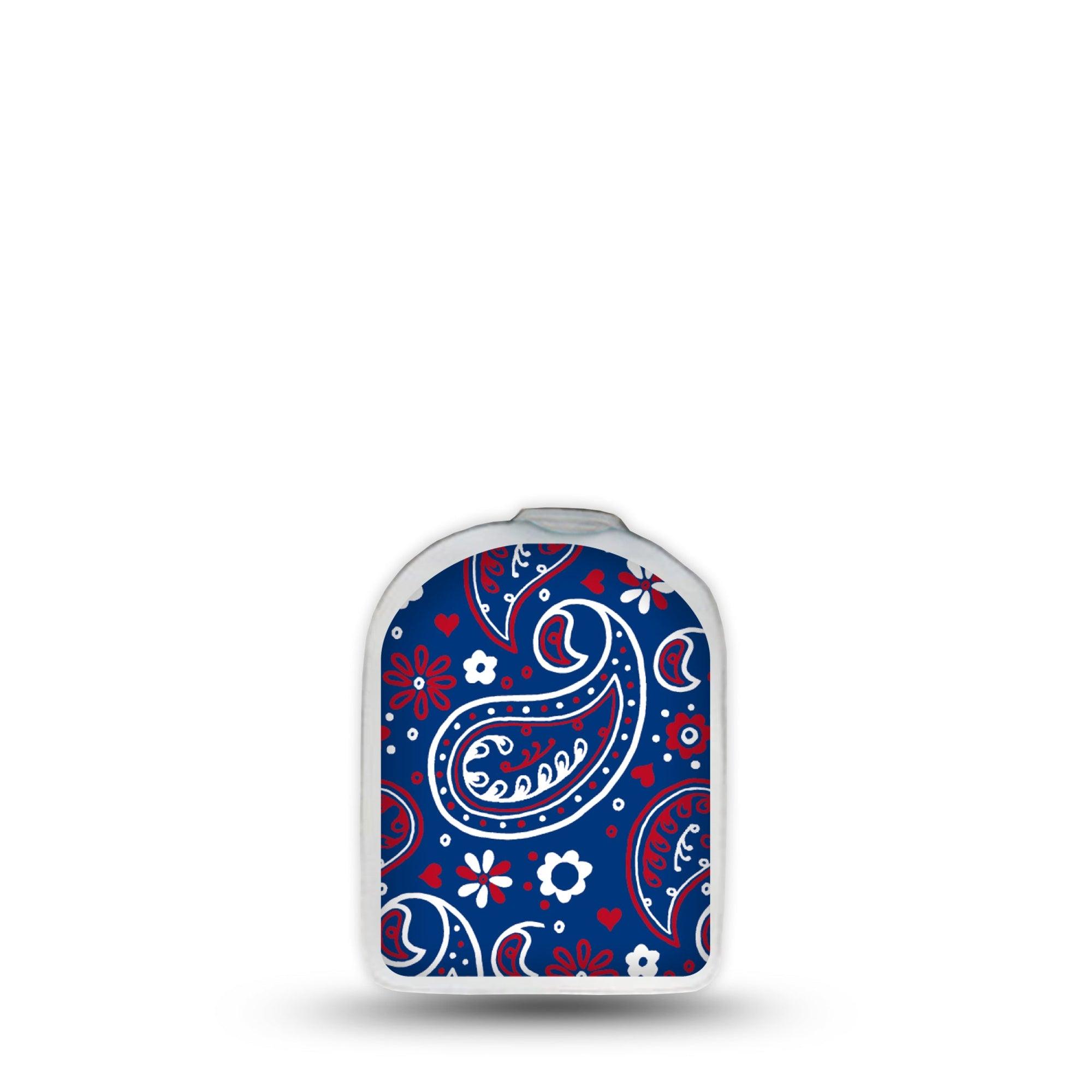 ExpressionMed Independence Paisley Omnipod Surface Center Sticker Single Sticker Only Summer Ornamental Print, Vinyl Decoration Pump Design