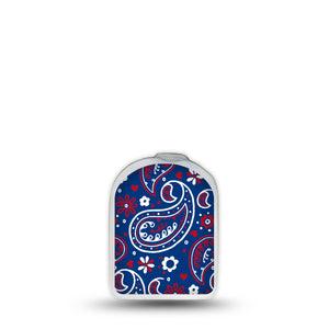 ExpressionMed Independence Paisley Omnipod Surface Center Sticker Single Sticker Only Summer Ornamental Print, Vinyl Decoration Pump Design