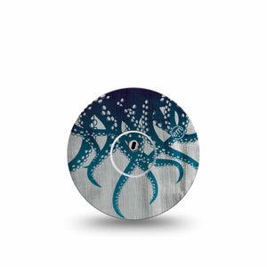 ExpressionMed Tentacles Freestyle Libre 3 and Libre 3 Plus Tape, Single Tape and Single Sticker Moody Ocean Print, Adhesive Tape Continuous Glucose Monitor Design