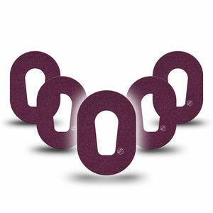 ExpressionMed Wine Red Dexcom G6 Mini Tape, 5-Pack Tape Basic Deep Purple Red, Adhesive Tape CGM Design