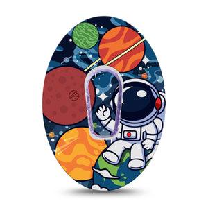 ExpressionMed Astronaut Dexcom G6 Tape Single Tape and Single Sticker Space Themed Plaster CGM Design