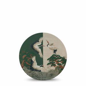 ExpressionMed Tapestry Cranes Dexcom G7 and Dexcom Stelo Glucose Biosensor System OverPatch, Single Tape Art cranes and trees Adhesive Tape for CGM