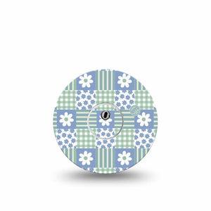 ExpressionMed Patchwork Flowers Freestyle Libre 3 and Libre 3 Plus, Single Tape and Single Sticker Mix patterns flowers Accessories for Continuous Glucose Monitor