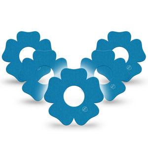 ExpressionMed Teal Infusion Set Flower Shape Tape, 10-Pack Tape Color Sample Inspired, Plaster Continuous Glucose Monitor Design