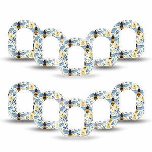 ExpressionMed Busy Bees Omnipod Mini, 10-Pack Golden bees Sensor Decoration For Pump
