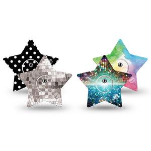ExpressionMed Disco Pop Freestyle Libre 3 and Libre 3 Plus Star, tape and sticker  funky graphic style Overlay Tape for CGM