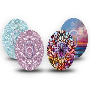 ExpressionMed Sunset Blossom Variety Pack Dexcom G6 Sticker and Tape  Sunset Color Inspired, Vinyl Sticker and Tape Design CGM Design