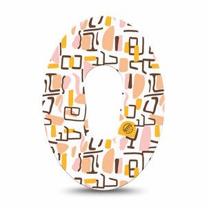 ExpressionMed Squiggles Dexcom G6 Tape, Single Tape Eye-Catching Shapes, Plaster Continuous Glucose Monitor Design