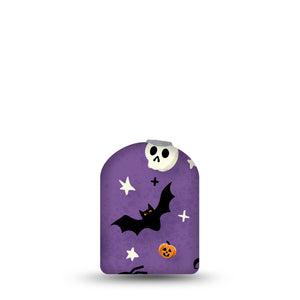 ExpressionMed Happy Halloween Omnipod Full Wrap Center Sticker Single Sticker Only Classic Halloween Theme Vinyl Decoration Pump Design