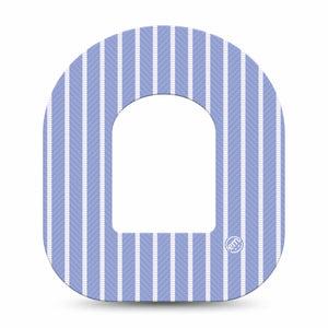 ExpressionMed Blue Stripes Omnipod, Single Tape Blue coastal stripe Accessories For Insulin Pump