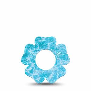 ExpressionMed Sunlit Water Freestyle Libre, Libre 2 Plus, and Abbott Lingo Flower, Single Tape Sunny pool day Decorative Adhesive Tape for CGM