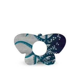 ExpressionMed Tentacles Infusion Set Butterfly Shape Tape, 5-Pack Tape Moody Ocean Print, Plaster Continuous Glucose Monitor Design