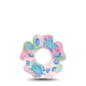 ExpressionMed Turtley One-derful Infusion Flower, 5-Pack Pastel pink blue turtles Best Covers For Insulin Pump