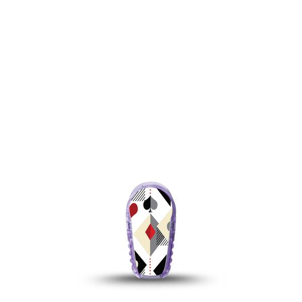 ExpressionMed Playing Cards Dexcom G6 Sticker and Tape  Red White Gray Colored Playing Cards, Vinyl Sticker and Tape Design CGM Design