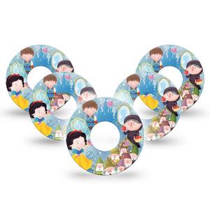 ExpressionMed Snow White Infusion Set Tape, 10-Pack Tape Fairytale Story, Overlay Patch Continuous Glucose Monitor Design