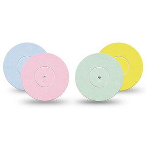 ExpressionMed Solids Variety Pack Freestyle Libre and Libre 2 Plus Sticker and Tape, Abbott Lingo,   Pale Summer Colors, Adhesive Sticker and Tape Design Continuous Glucose Monitor Design