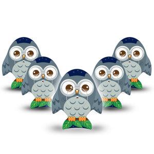 ExpressionMed Hootie the Owl Freestyle Libre 2 Evolve Shape Tape, Abbott Lingo, 5-Pack Tape and 5-Pack Sticker Owl On Tree Branch Plaster Continuous Glucose Monitor Design