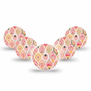 ExpressionMed Blush Freestyle Libre 3 and Libre 3 Plus, 5-Pack Tape and 5-Pack Sticker light blush tone Sensor Cover for CGM