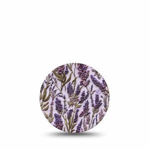 ExpressionMed Stitched Bloom Freestyle Libre 3 and Libre 3 Plus OverPatch, Single Tape Lavender embroidery Adhesive Tape for CGM