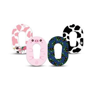 ExpressionMed Down on the Farm Variety Pack Dexcom G6 Mini Tape, 4-Pack Tape Variety, Country Style for Kids, Adhesive Tape CGM Design