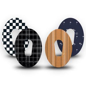 ExpressionMed Everyday Classic Dexcom G6, 4-Pack Tape Classic plaids and checkered prints Decorative Adhesive Tape for CGM