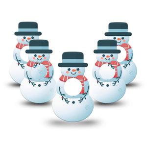 ExpressionMed Frosty The Snow Man Infusion Set Snowman Shape Tape 10-Pack Tape Special Snowman Shaped Tape, Adhesive Tape CGM Design