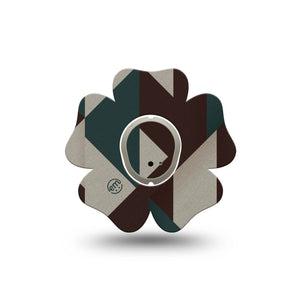 ExpressionMed Timberline  Dexcom G7 and Dexcom Stelo Glucose Biosensor System Flower, Single Tape and Single Sticker Moody geometric print Patch for CGM