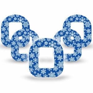 ExpressionMed Snowflake Tandem Mobi 5-Pack Frosty Snowfall Blue Adhesive Pump Design