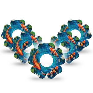 ExpressionMed Koi Pond Infusion Flower, 10-Pack water lily design Fixing Ring Patch For Pump
