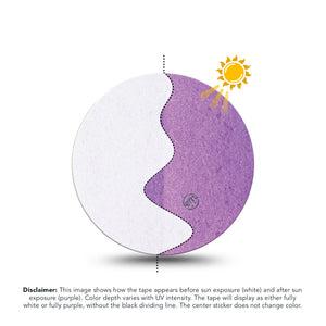 ExpressionMed Solar Violet Dexcom G7 Overpatch, Dexcom Stelo Glucose Biosensor System, Single Tape Light-Sensitive Pigment, Overlay Tape CGM Design