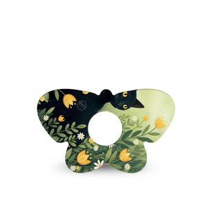 ExpressionMed Jungle Cat Freestyle Libre 3 and Libre 3 Plus Butterfly, Single Tape Black cat Waterproof Adhesive Tape for CGM