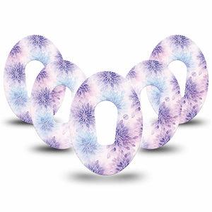 ExpressionMed Wisteria Fade Dexcom G6, 5-Pack Geometric blooms Best Covers for CGM