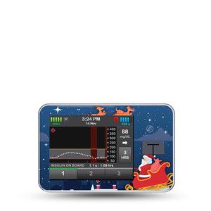 ExpressionMed Santa With Sled Tandem T-Slim Sticker Single Sticker Only Night Before Christmas Theme, Vinyl Decoration Pump Design