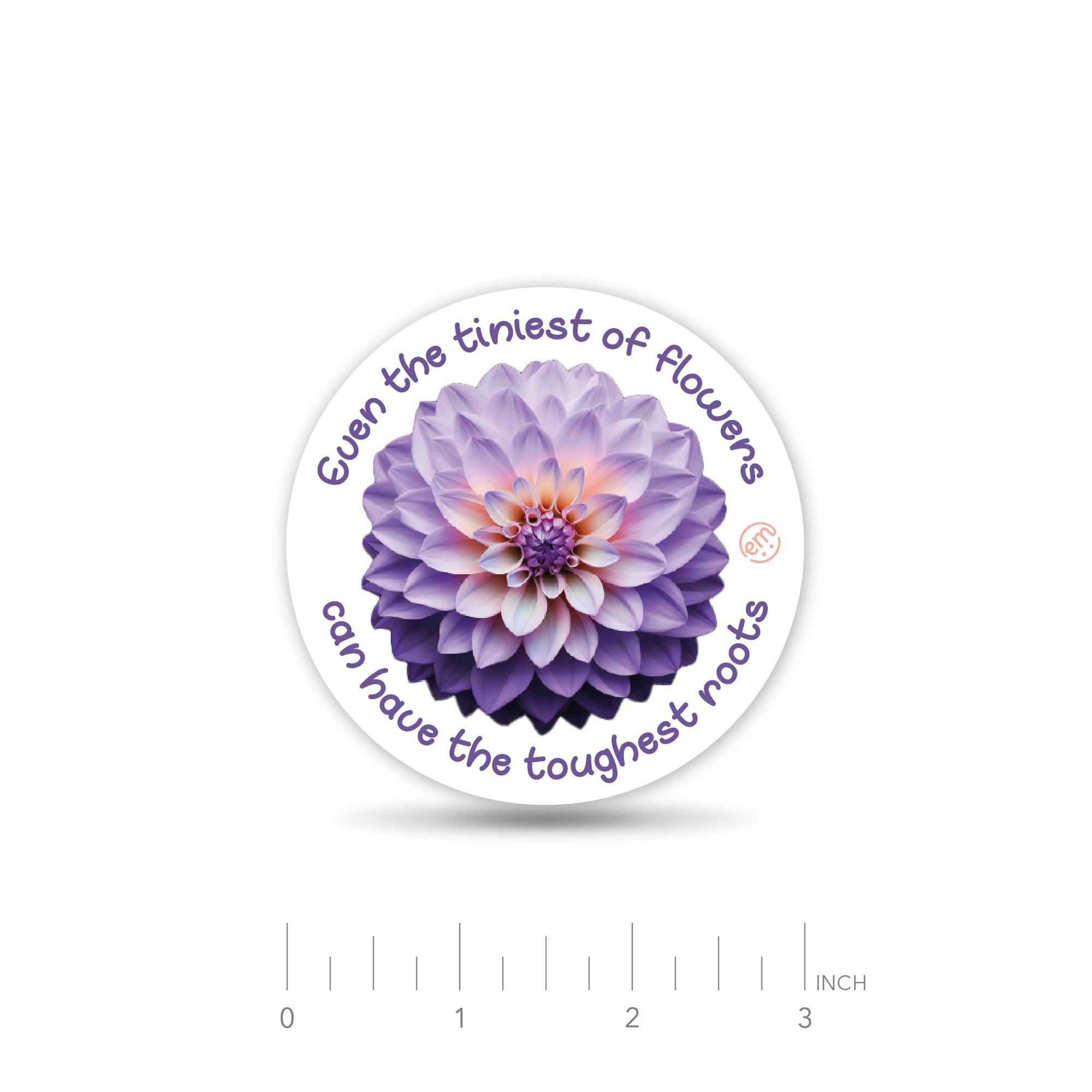 ExpressionMed Dahlia Decal Sticker Single Botanical Dahlia Art Vinyl Decoration  